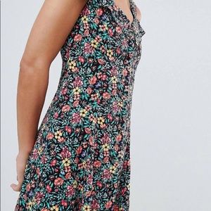 Mango Multicolor Floral Button Up Dress. size XS US 2